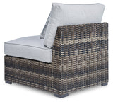 Harbor Gray Court Armless Chair With Cushion (Set Of 2)