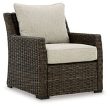 Brook Brown Ranch Outdoor Lounge Chair With Cushion