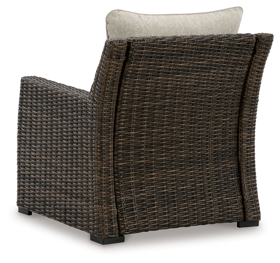 Brook Brown Ranch Outdoor Lounge Chair With Cushion