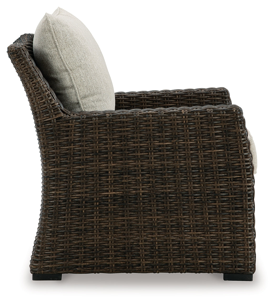 Brook Brown Ranch Outdoor Lounge Chair With Cushion