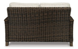Paradise Medium Brown Trail Loveseat With Cushion