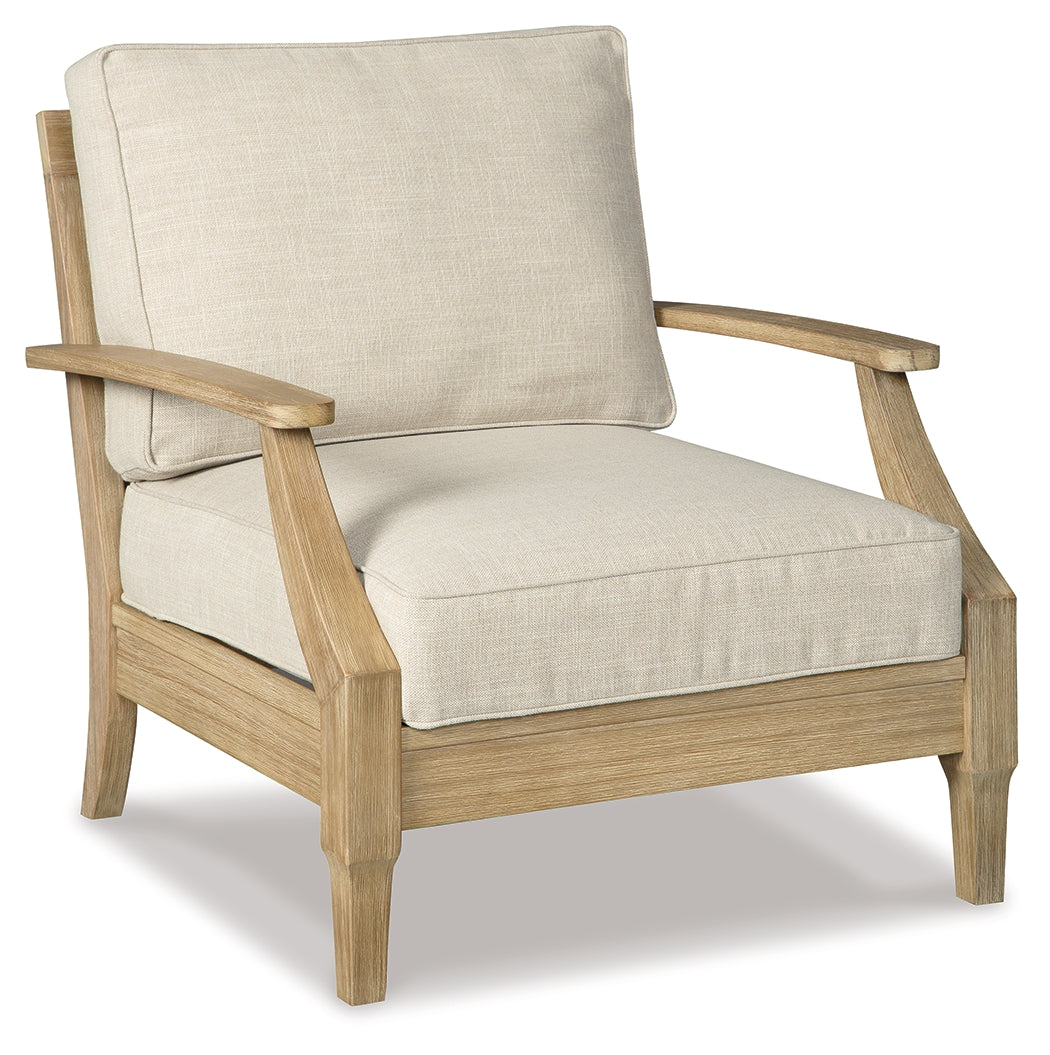 Clare Beige View Lounge Chair With Cushion