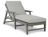 Visola Gray Chaise Lounge With Cushion