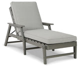 Visola Gray Chaise Lounge With Cushion