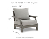 Visola Gray Lounge Chair With Cushion (Set Of 2)