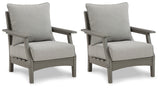 Visola Gray Lounge Chair With Cushion (Set Of 2)