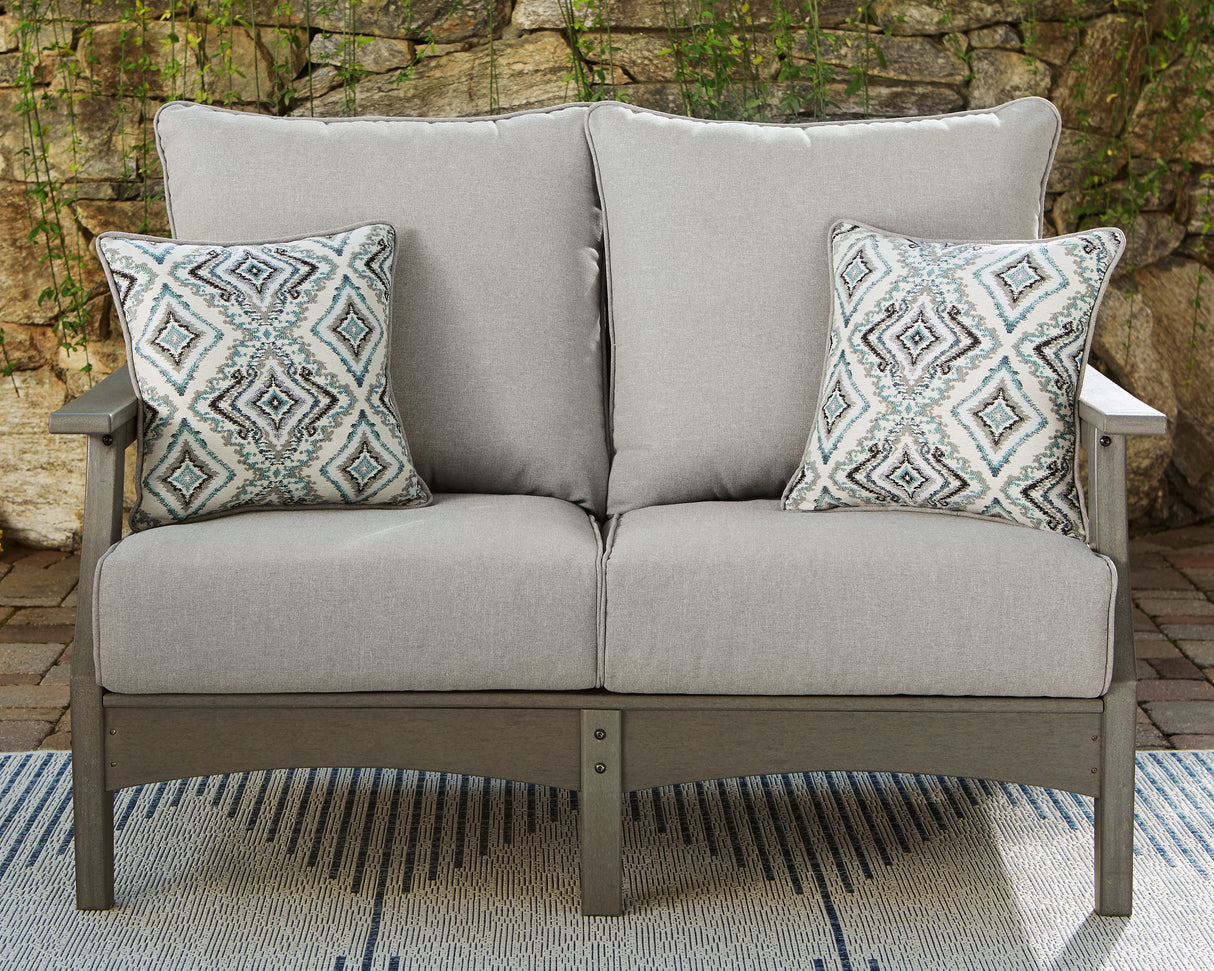 Visola Gray Outdoor Loveseat With Cushion
