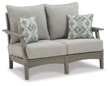 Visola Gray Outdoor Loveseat With Cushion