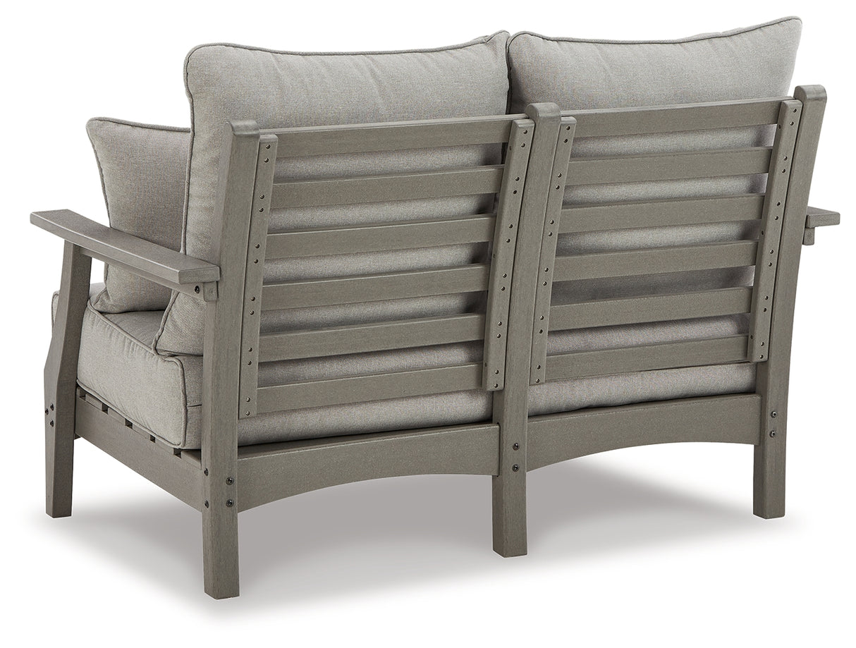 Visola Gray Outdoor Loveseat With Cushion