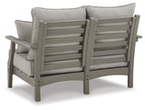 Visola Gray Outdoor Loveseat With Cushion