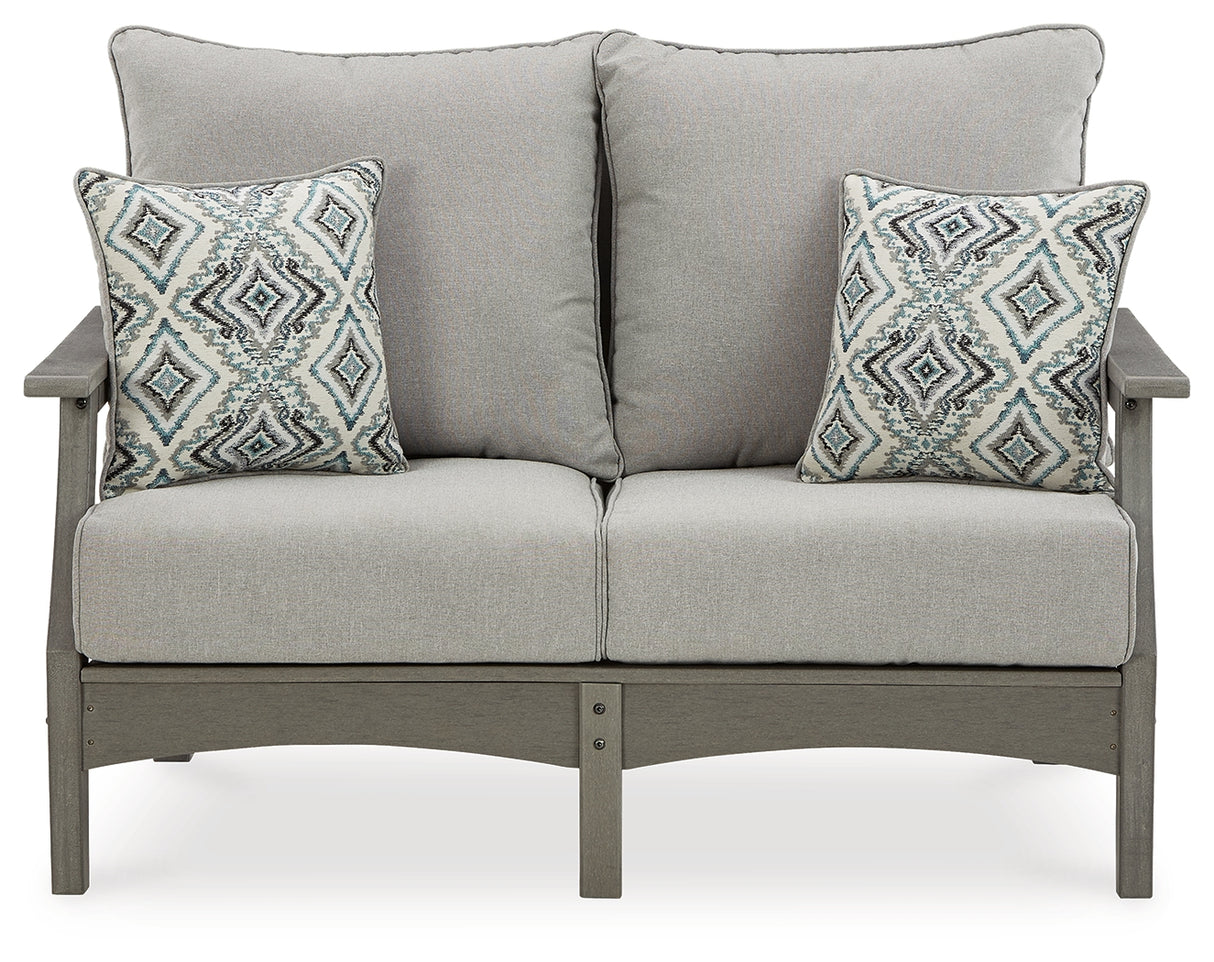 Visola Gray Outdoor Loveseat With Cushion