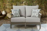 Visola Gray Outdoor Loveseat With Cushion