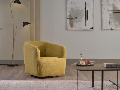 Picasso Swivel Chair (Oscar Mustard)