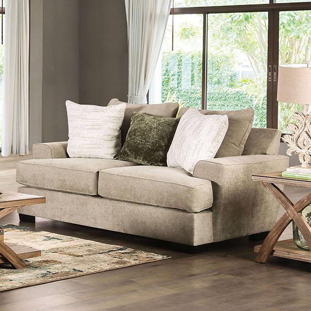 New Meadows Ash Green/Ivory Loveseat