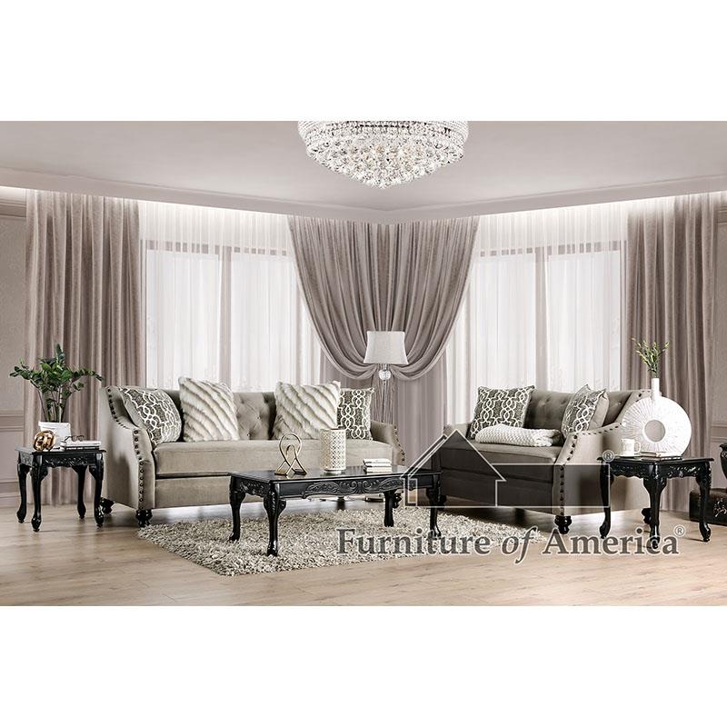 Ezrin Light Brown Sofa Set