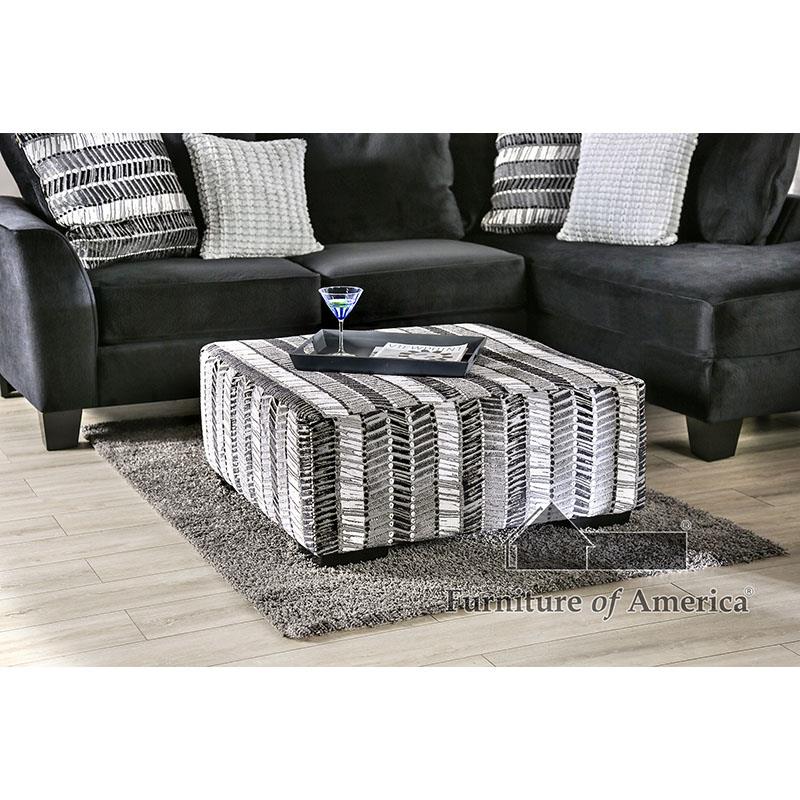 MODBURY Black Ottoman