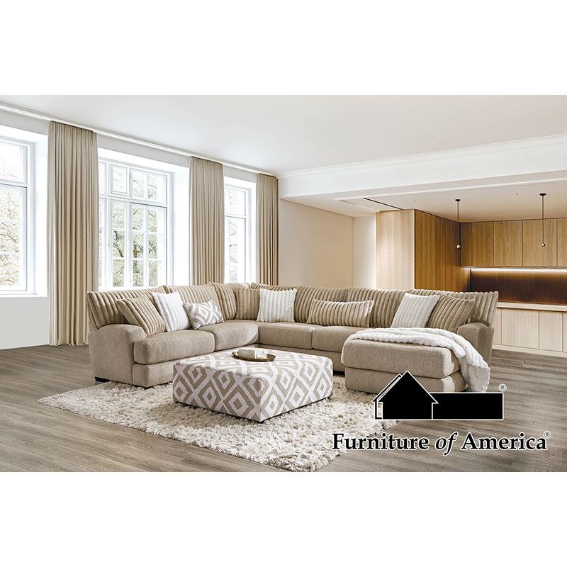 Loughton Light Brown Sectional