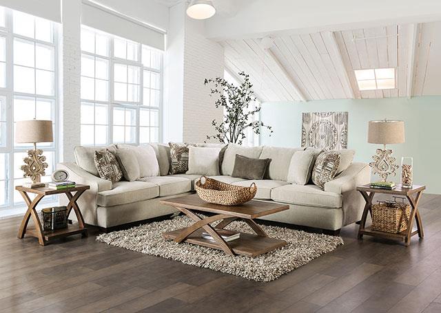 Mornington Ivory/Brown Sectional