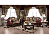 Matteo Burgundy/Brown Sofa