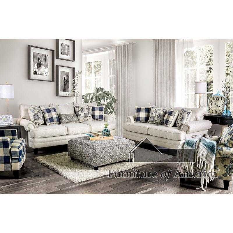 Nash Ivory Sofa Set
