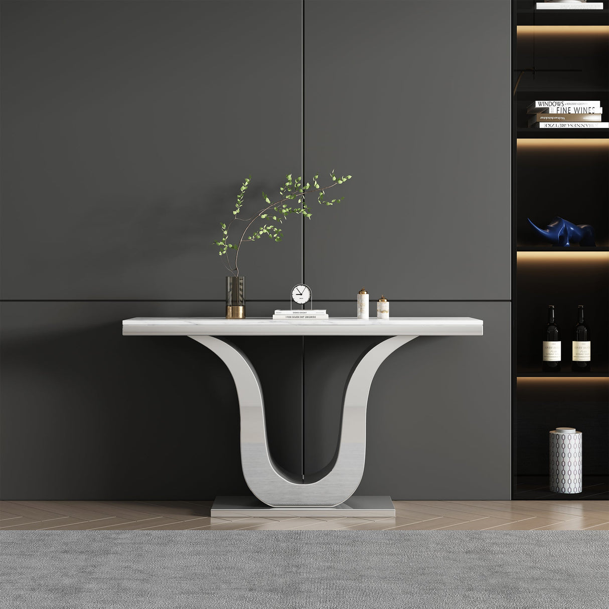 ST053SMW Marble Console Table