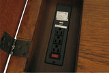 Laflorn Brown Chairside End Table With Usb Ports & Outlets