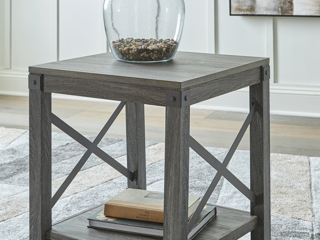 Freedan Grayish Brown Coffee Table And 2 End Tables