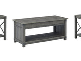 Freedan Grayish Brown Coffee Table And 2 End Tables