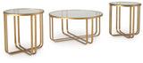 Milloton Gold Table (Set Of 3)
