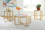 Milloton Gold Table (Set Of 3)