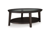 Celamar Dark Brown Coffee Table And 2 End Tables