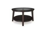Celamar Dark Brown Coffee Table And 2 End Tables