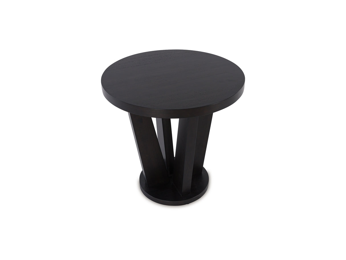 Chasinfield Dark Brown Coffee Table And 2 End Tables