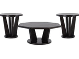 Chasinfield Dark Brown Coffee Table And 2 End Tables