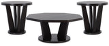 Chasinfield Dark Brown Coffee Table And 2 End Tables