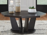 Chasinfield Dark Brown Coffee Table And 2 End Tables