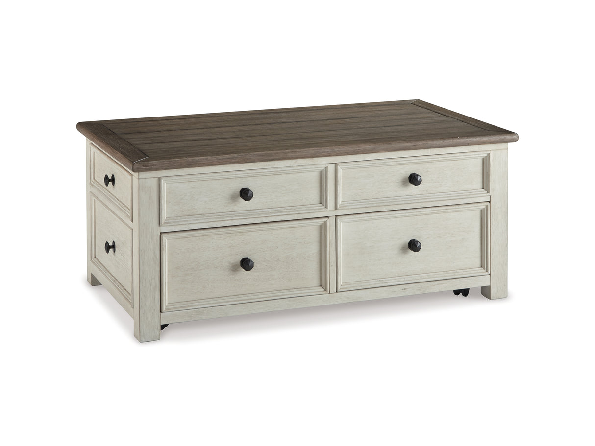 Bolanburg Two-Tone Coffee Table And 2 Chairside End Tables With Console