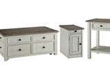 Bolanburg Two-Tone Coffee Table And 2 Chairside End Tables With Console