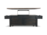 Tyler Creek Grayish Brown/Black Coffee Table And 2 End Tables With Console