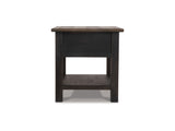 Tyler Creek Grayish Brown/Black Coffee Table And 2 End Tables With Console