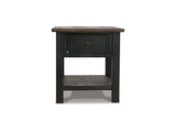 Tyler Creek Grayish Brown/Black Coffee Table And 2 End Tables With Console