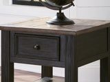 Tyler Creek Grayish Brown/Black Coffee Table And 2 End Tables With Console