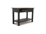 Tyler Creek Grayish Brown/Black Coffee Table And 2 End Tables With Console