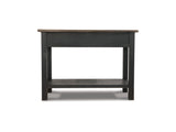 Tyler Creek Grayish Brown/Black Coffee Table And 2 End Tables With Console