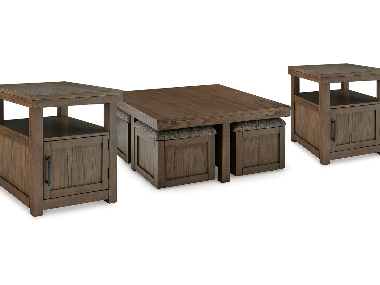 Boardernest Brown Coffee Table And 2 End Tables