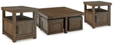 Boardernest Brown Coffee Table And 2 End Tables