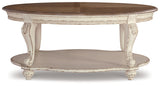 Realyn White/Brown Coffee Table
