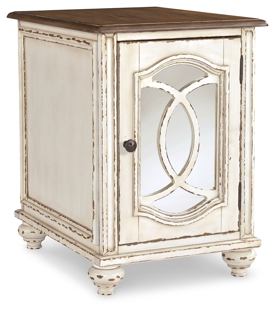Realyn White/Brown Chairside End Table