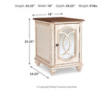 Realyn White/Brown Chairside End Table