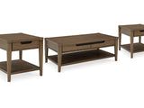 Roanhowe Brown Coffee Table And 2 End Tables